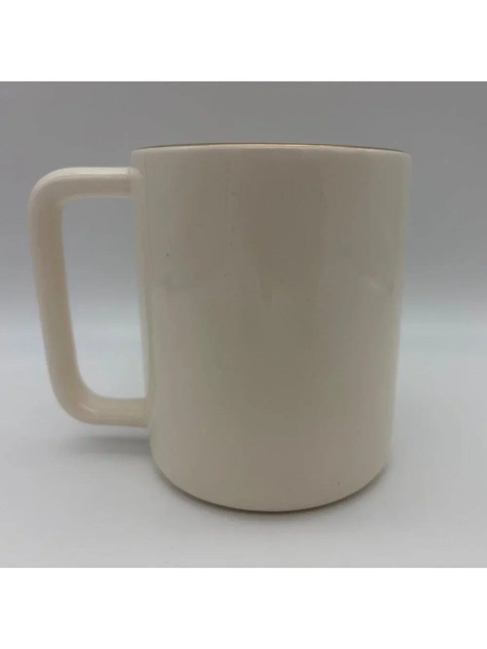 Vintage Brunswick 215 Club Bowling Award Mug Florence Ceramics Gold Tall 4in USA